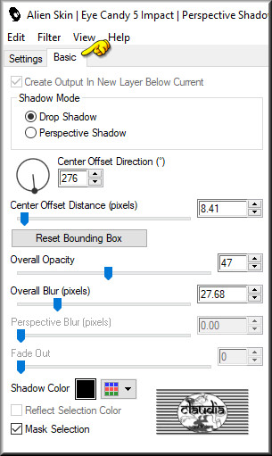 Effecten - Insteekfilters - Alien Skin Eye Candy 5 : Impact - Perspective Shadow