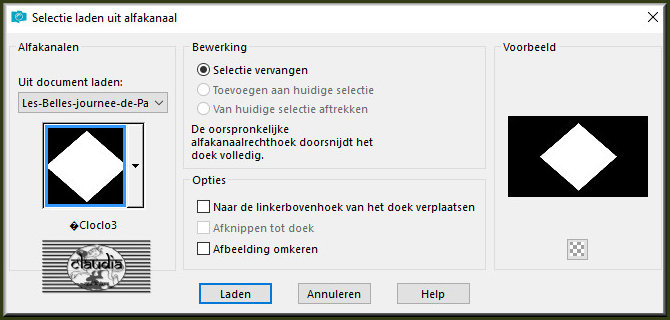 Selecties - Selectie laden/opslaan - Selectie laden uit alfkanaal : ©Cloclo3