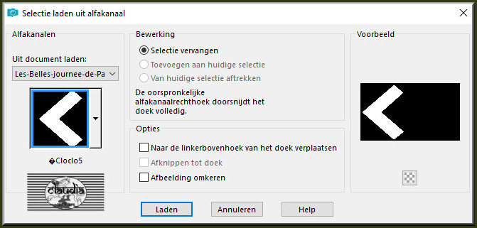 Selecties - Selectie laden/opslaan - Selectie laden uit alfkanaal : ©Cloclo5