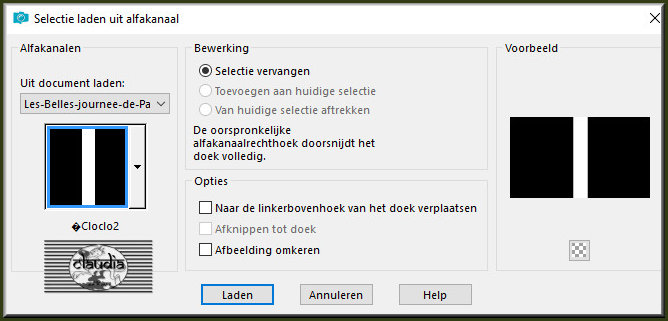 Selecties - Selectie laden/opslaan - Selectie laden uit alfkanaal : ©Cloclo2