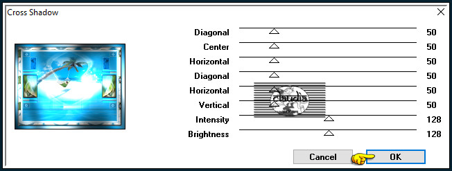 Effecten - Insteekfilters - Graphics Plus - Cross Shadow