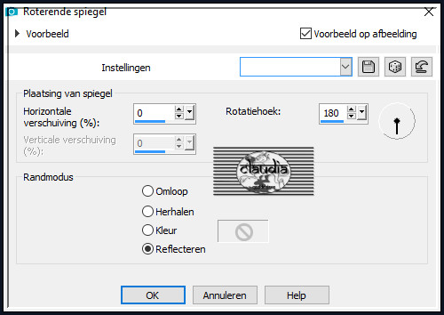 Effecten - Reflectie-effecten - Roterende spiegel