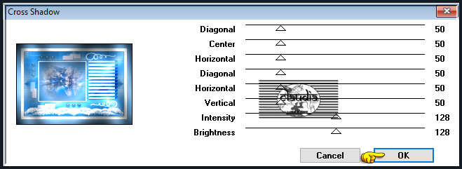 Effecten - Insteekfilters - Graphics Plus - Cross Shadow