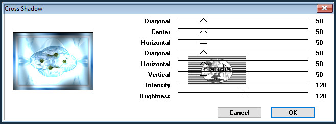 Effecten - Insteekfilters - Graphics Plus - Cross Schadow