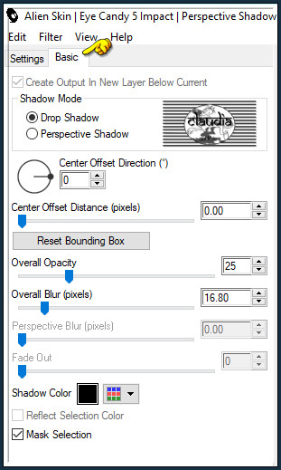 Effecten - Insteekfilters - Alien Skin Eye Candy 5 : Impact - Perspective Shadow