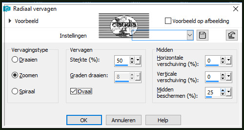 Aanpassen - Vervagen - Radiaal vervagen