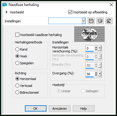 Effecten - Afbeeldingseffecten - Naadloze herhaling