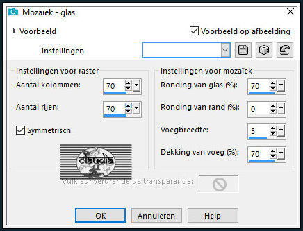 Effecten - Textuureffecten - Mozaïek - glas