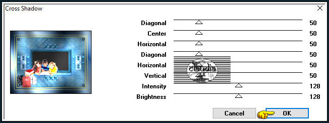 Effecten - Insteekfilters - Graphics Plus - Cross Shadow