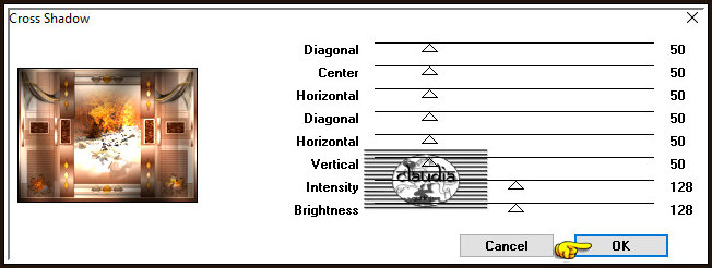 Effecten - Insteekfilters - Graphics Plus - Cross Shadow