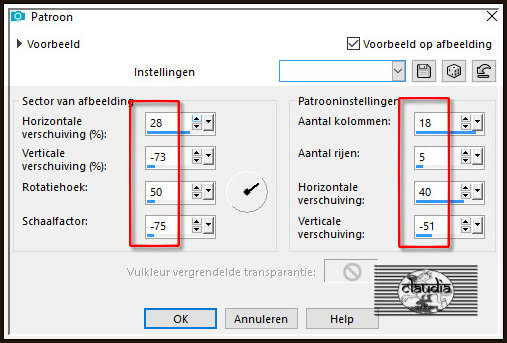 Effecten - Reflectie-effecten - Patroon 