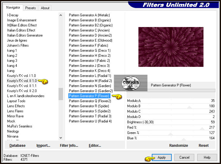 Krusty's vol. II 1.0 - Pattern Generator P (Flower) :