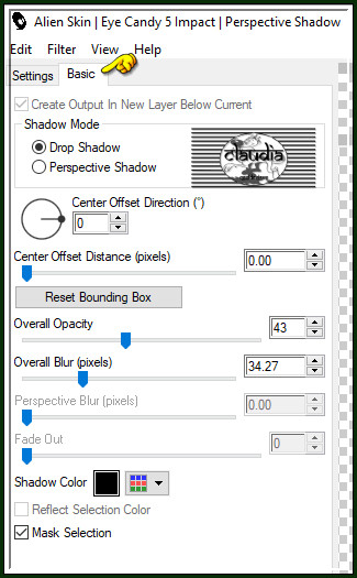 Effecten - Insteekfilters - Alien Skin Eye Candy 5 : Impact - Perspective Shadow