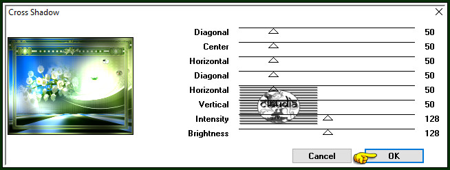 Effecten - Insteekfilters - Graphics Plus - Cross Shadow