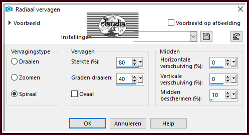 Aanpassen - Vervagen - Radiaal vervagen