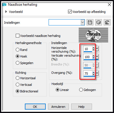 Effecten - Afbeeldingseffecten - Naadloze herhaling