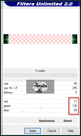 Effecten - Insteekfilters - <I.C.NET Software> - Filters Unlimited 2.0 - kang 2 - X-cubes