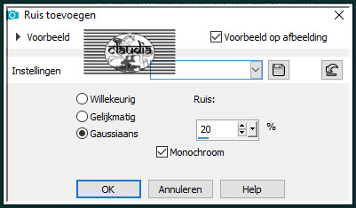 Aanpassen - Ruis toevoegen/verwijderen - Ruis toevoegen 