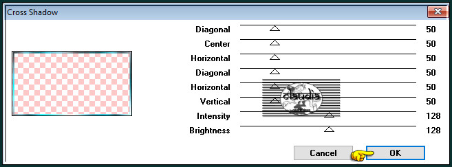 Effecten - Insteekfilters - Graphics Plus - Cross Shadow