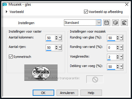 Effecten - Textuureffecten - Mozaïek - glas