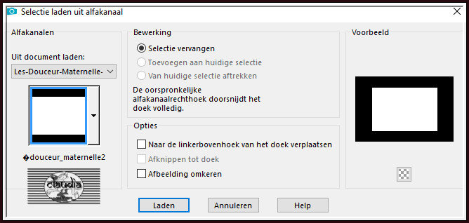 Selecties - Selectie laden/opslaan - Selectie laden uit alfkanaal : ©douceur_maternelle2
