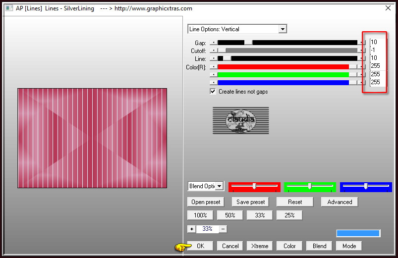 Effecten - Insteekfilters - AP [Lines] - Lines - SilverLining