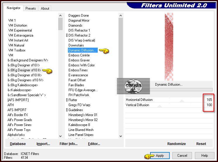 Effecten - Insteekfilters - <I.C.NET Software> - Filters Unlimited 2.0 - &<BKg Designer sf10 II> - Dynamic Diffusion