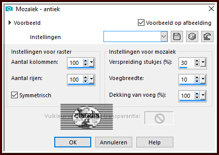 Effecten - Textuureffecten - Mozaïek - antiek