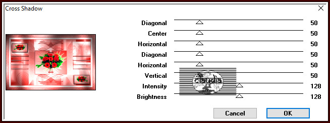 Effecten - Insteekfilters - Graphics Plus - Cross Shadow