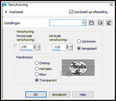 Effecten - Afbeeldingseffecten - Verschuiving