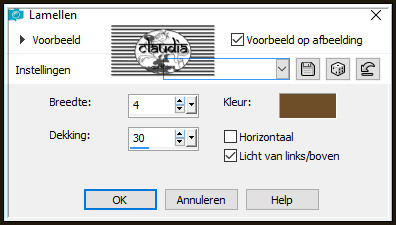 Effecten - Textuureffecten - Lamellen