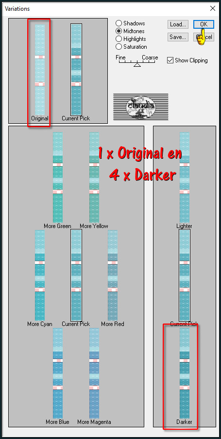 Effecten - Insteekfilters - Adjust - Variations