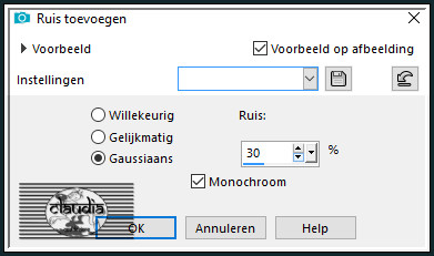 Aanpassen - Ruis toevoegen/verwijderen - Ruis toevoegen