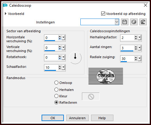 Effecten - Reflectie-effecten - Caleidoscoop