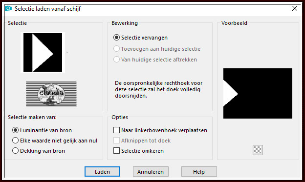 Selecties - Selectie laden/opslaan - Selectie laden vanaf schijf : selection_Cloclo