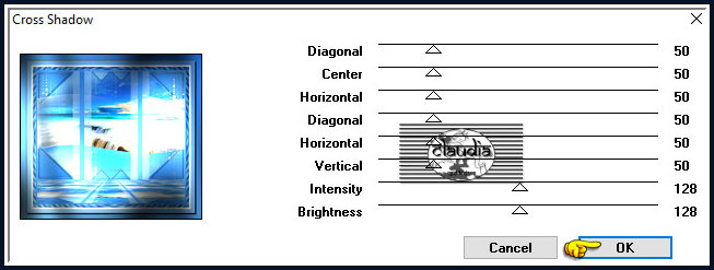 Effecten - Insteekfilters - Graphics Plus - Cross Shadow