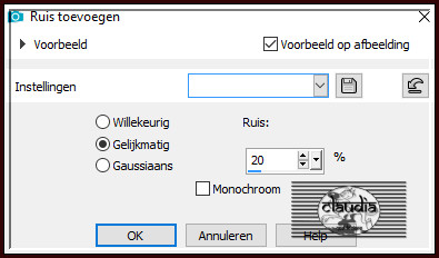 Aanpassen - Ruis toevoegen/verwijderen - Ruis toevoegen