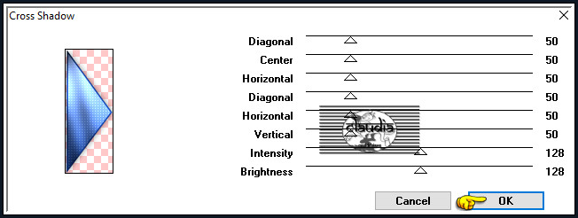 Effecten - Insteekfilters - Graphics Plus - Cross Shadow