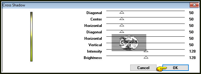 Effecten - Insteekfilters - Graphics Plus - Cross Shadow