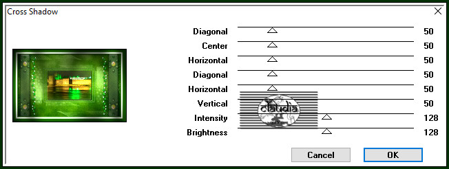 Effecten - Insteekfilters - Graphics Plus - Cross Shadow