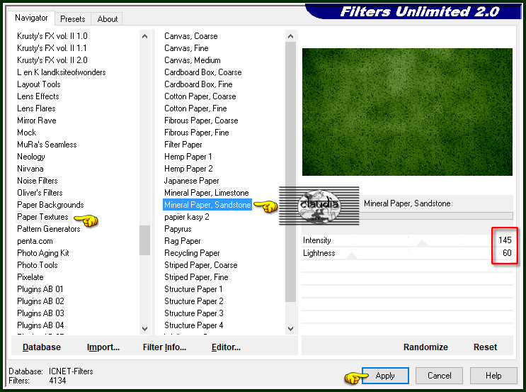 Effecten - Insteekfilters - <I.C.NET Software> - Filters Unlimited 2.0 - Paper Textures - Mineral Paper, Sandstone