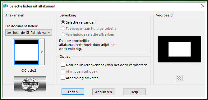 Selecties - Selectie laden/opslaan - Selectie laden uit alfkanaal : ©Cloclo2