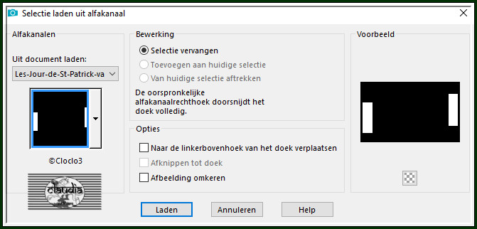 Selecties - Selectie laden/opslaan - Selectie laden uit alfkanaal : ©Cloclo3