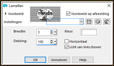 Effecten - Textuureffecten - Lamellen