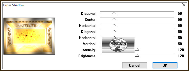 Effecten - Insteekfilters - Graphics Plus - Cross Shadow