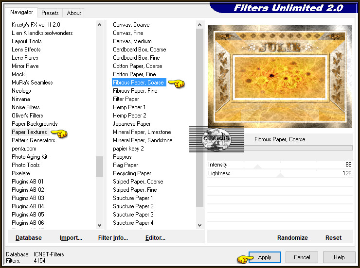Effecten - Insteekfilters - <I.C.NET Software> - Filters Unlimited 2.0 - Paper Textures - Fibrous Paper, Coarse
