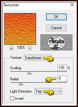 Effecten - Insteekfilters - Texture - Texturizer 