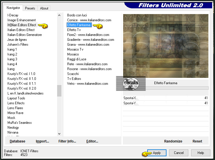 Effecten - Insteekfilters - <I.C.NET Software> - Filters Unlimited 2.0 - It@lian Editors Effect - Effetto Fantasma