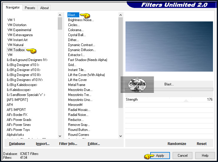 Effecten - Insteekfilters - <I.C.NET Software> - Filters Unlimited 2.0 - VM Toolbox - Blast