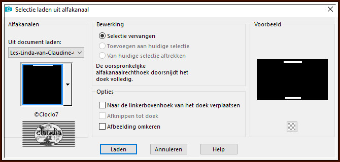 Selecties - Selectie laden/opslaan - Selectie laden uit alfkanaal : ©Cloclo7